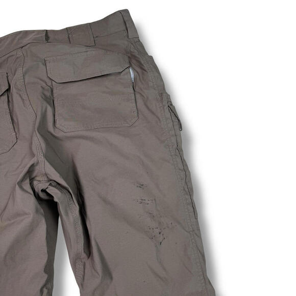 Duluth Trading Flex Dry Work Pants 42x28 Cargo Utility Khaki Relax Outdoor Hike - Picture 7 of 11